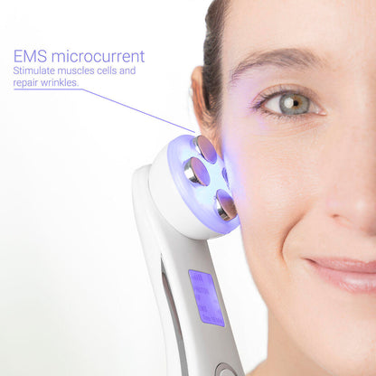 Masajeador Facial con Radiofrecuencia, Fototerapia y Electroestimulación Wace InnovaGoods